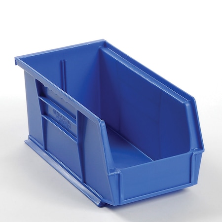 Plastic Stacking And Hanging Parts Bin 5-1/2 X 10-7/8 X 5, Blue
